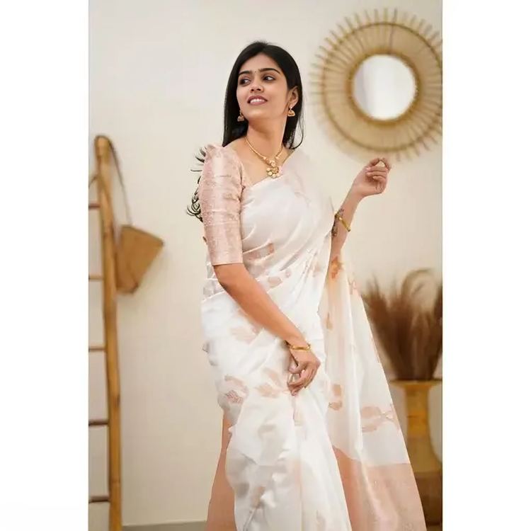 Beautiful rich pallu & jacquard work on all over the saree