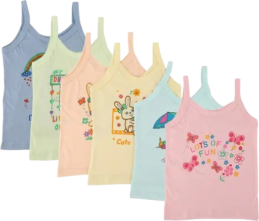 Girls Multicolor Cotton Girls Innerwear Pack Of 6