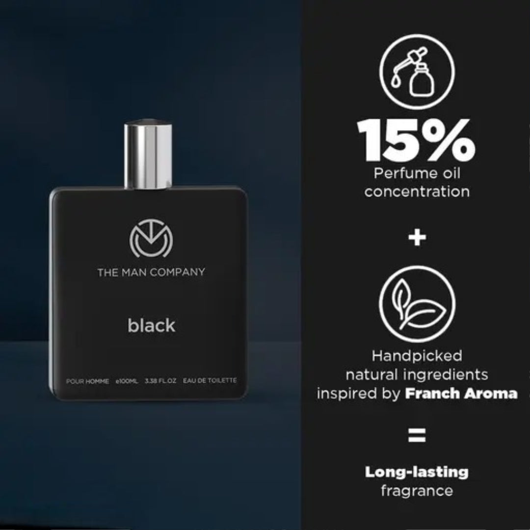 The Man Company Classic BLACK EDT perfume for Men , 100ml | Best Gift for Men | Premium Long-Lasting Fragrance Perfume