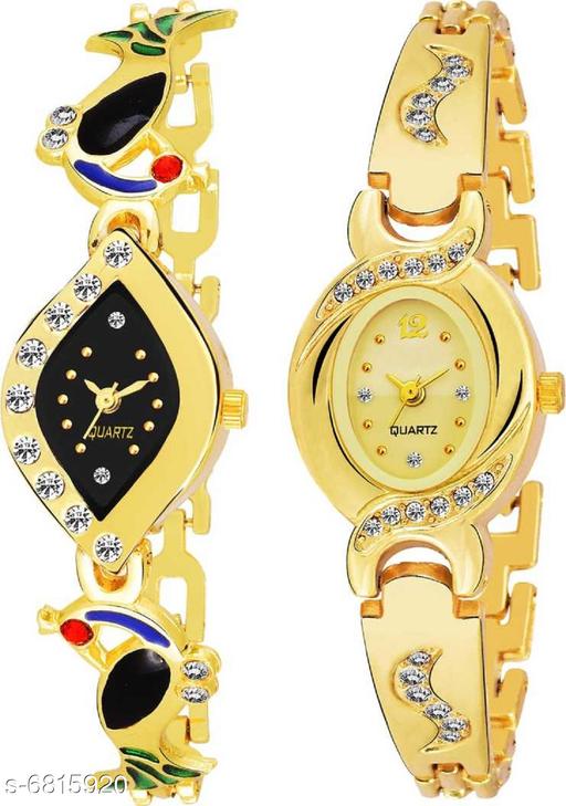HRV Artist Rajwadi Designer Party-Wedding  Pink Women And Girls Combo 2 Analog Watch