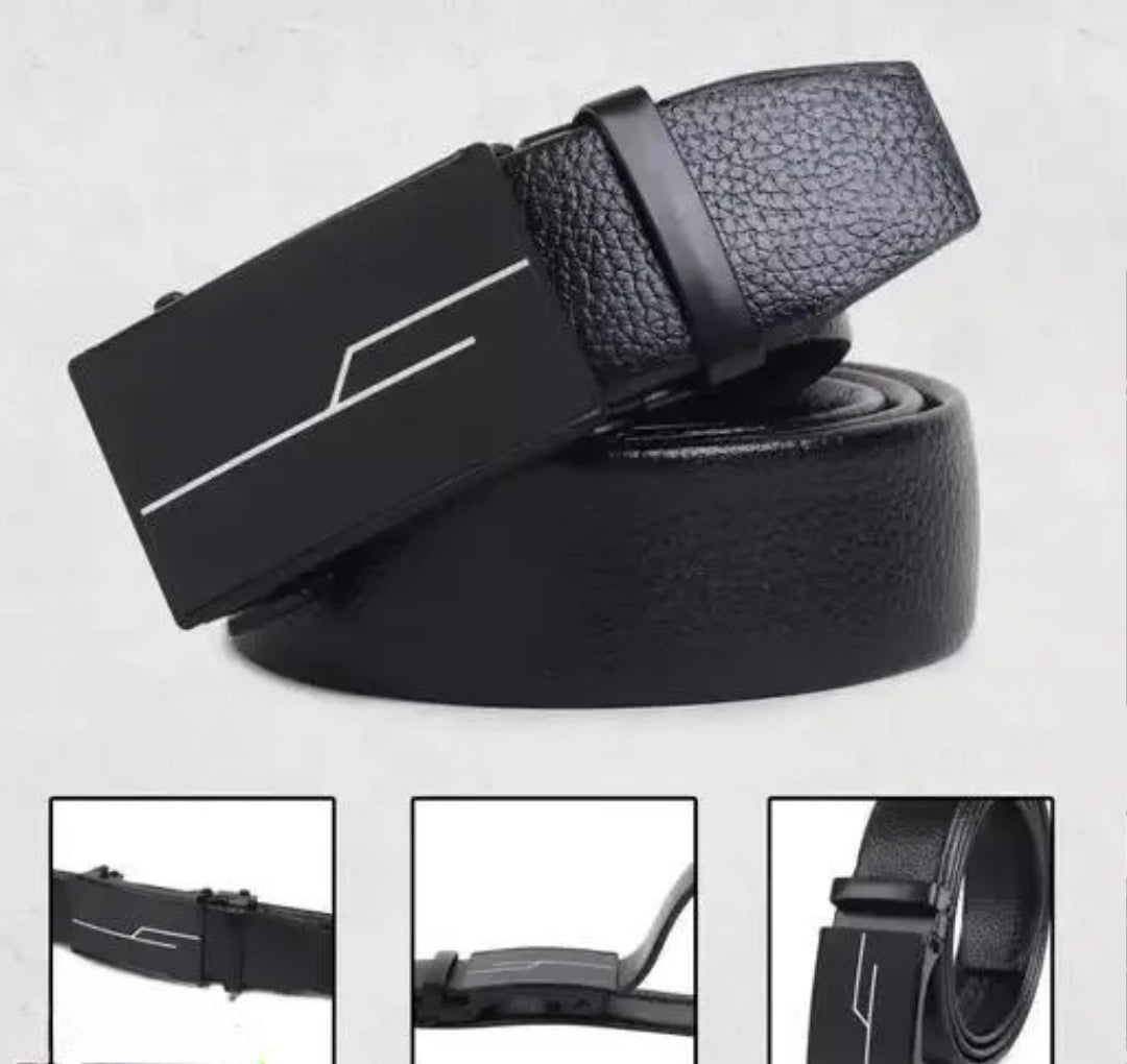 MENS TRENDY PREMIUM COMBO OF 2 BELTS NO HOLES NEEDE IN THE BELT ADJUSTABLE BELT