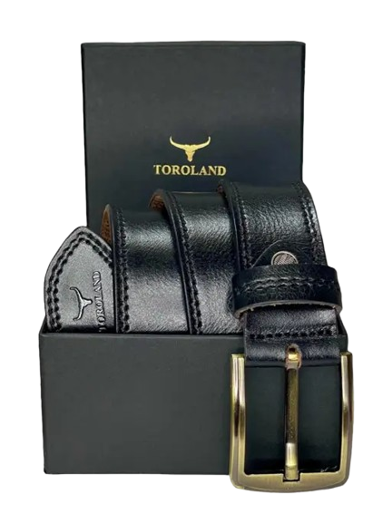TOROLAND BLACK MEN CASUAL GENUINE LEATHER BELT