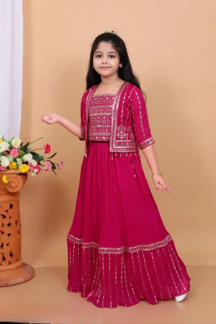 Blouse with Lehenga and jacket | Lehenga for girls | Lehenga for kids | Lehenga |