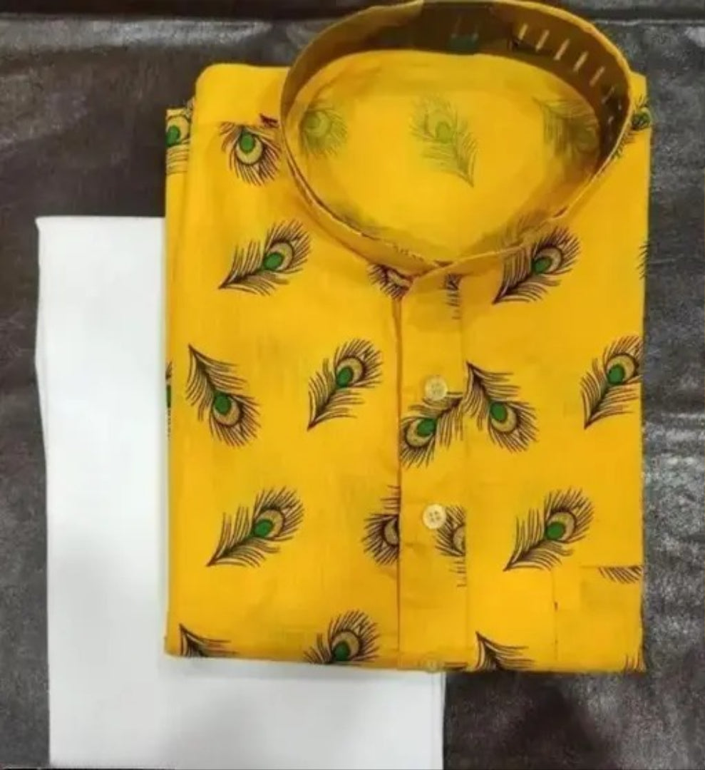 Men's Boys Printed Kurta only Kurta
