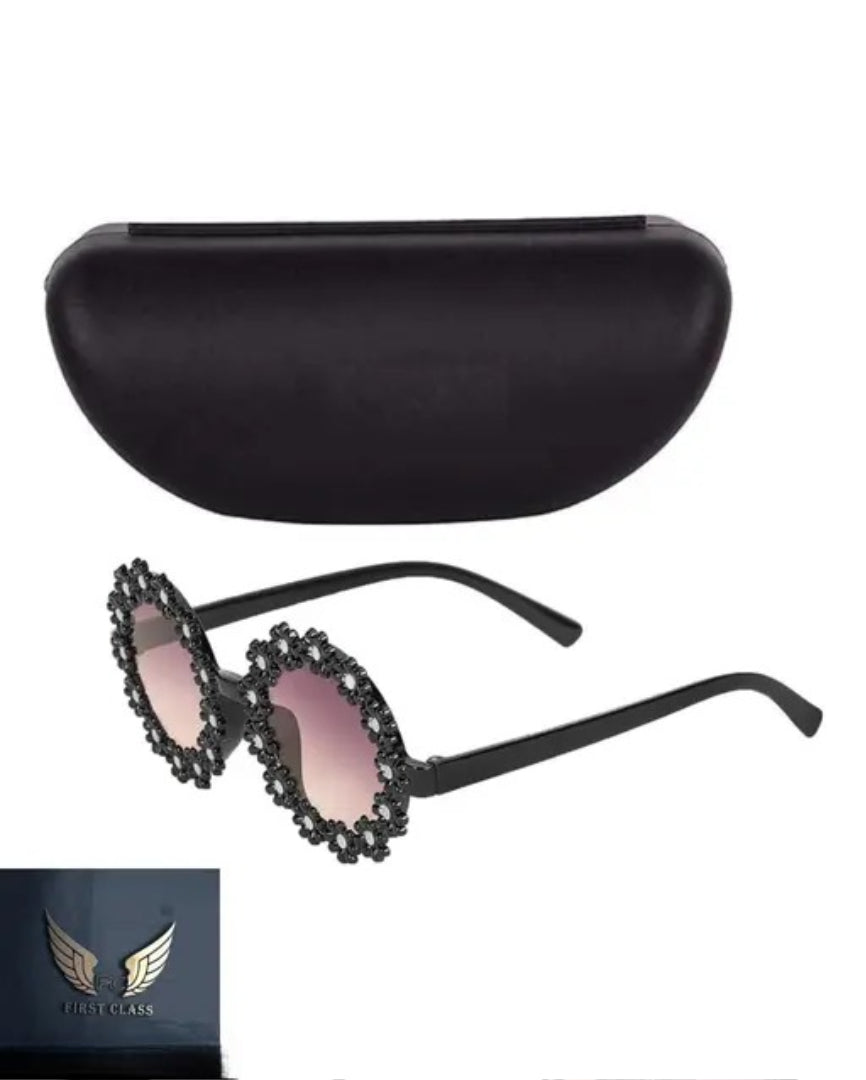 1st Class 2pc Combo Flower Style Kids Sunglasses Best For Birthday Gift For 5-14 Year