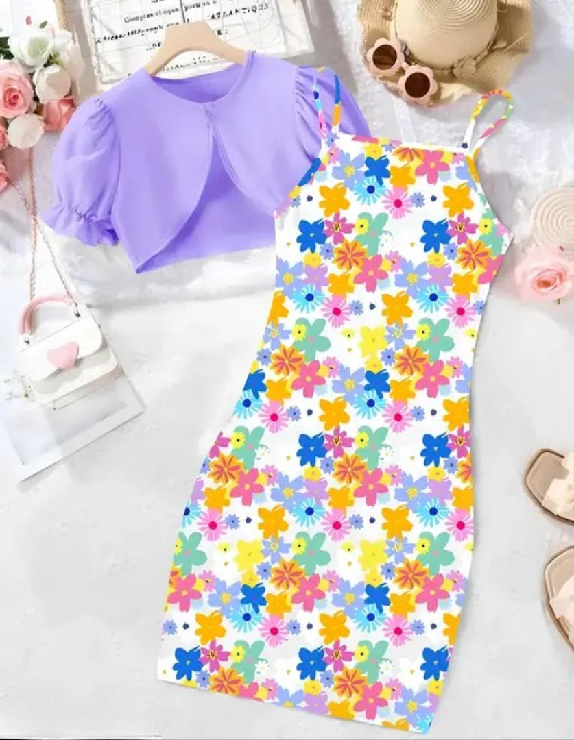 TWO PIES MIDI DRESS FOR GIRLS FOR PARTY WEAR