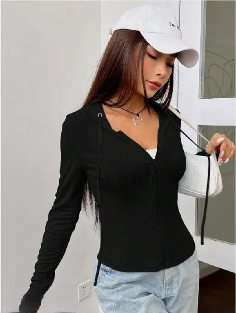 Fancy Fashionista Black Women Sweatshirts Hoodies For Womens/Girls