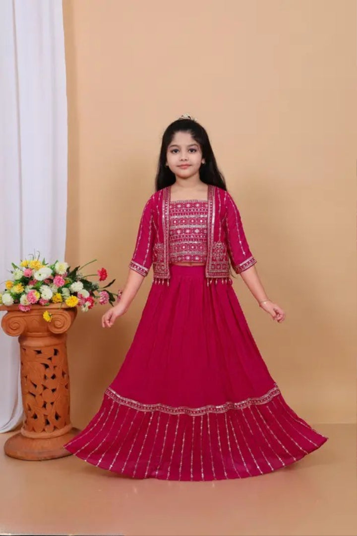 Blouse with Lehenga and jacket | Lehenga for girls | Lehenga for kids | Lehenga |