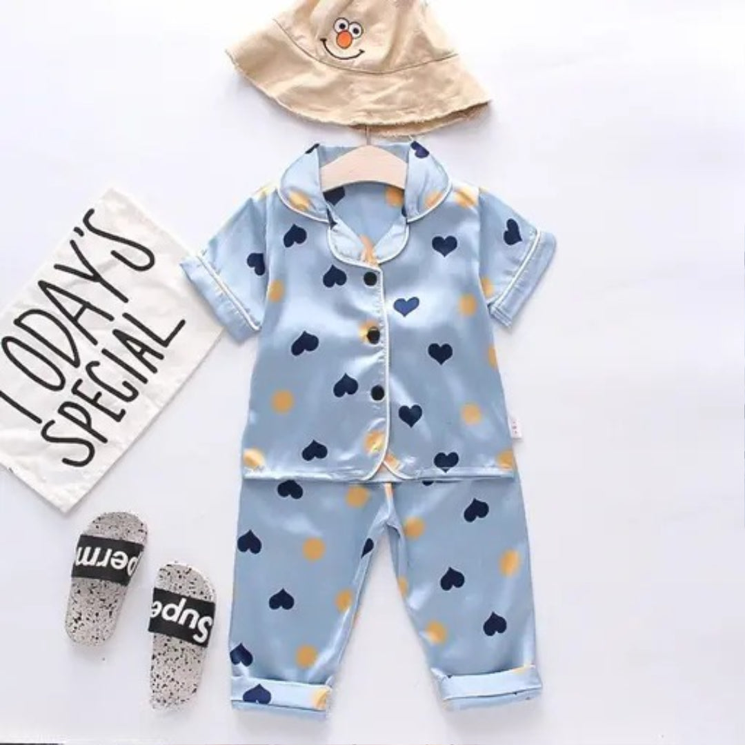 Unisex Cotton Full Sleeve Kids Nightwear/Nightdress/Sleepsuit Combo /kids night wear/boys night set/girls night set/boys 2 year night set/3 year night dress/4 year night dress/5 year night dress/6year night dress/printed dress/SHIRT+PAJAMA/7 years