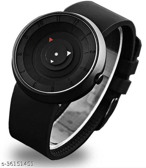 Ladies black metal analog watch