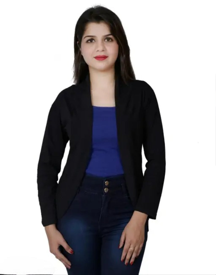 Women's plane Full Sleeve Shrug