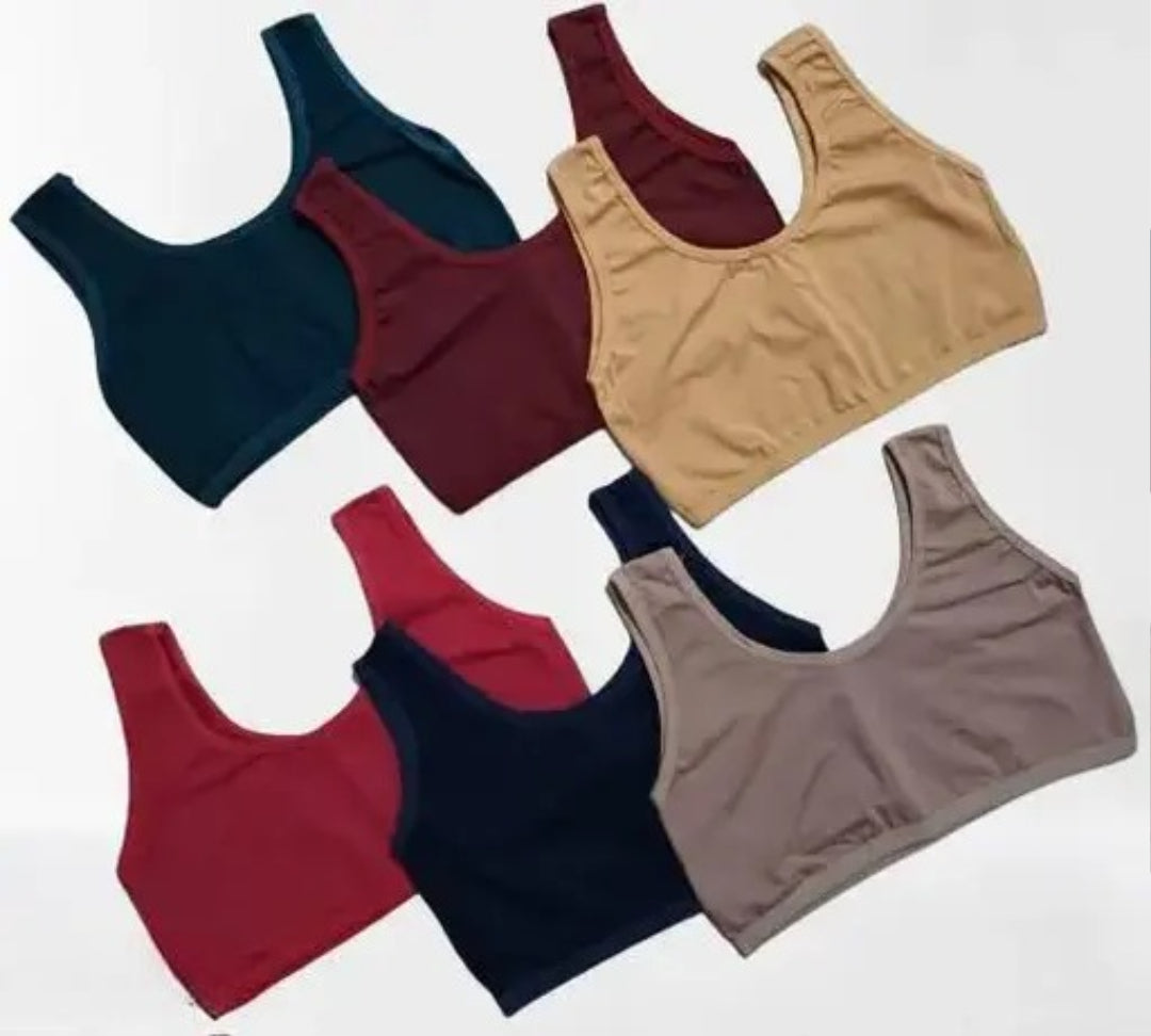 STYLISH PREMIUM QUALITY AIR BRA MULTICOLOR woman Cotton Air Bra Fancy Woman Sports Bra inner Sport Bra Air Bra Bra Multi Colour Sport Bra Air Bra Fancy Woman bra (pack of 3)