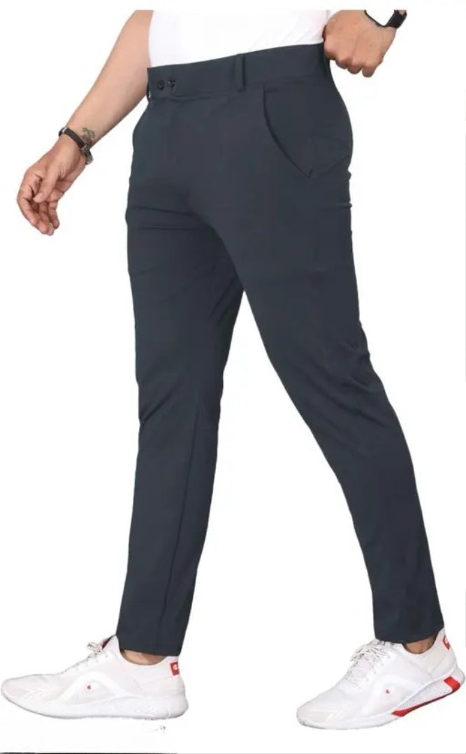 Pack of 2 Men Slim Fit LIGHTGREY,DARKGREY ycra Blend Mens Trousers
