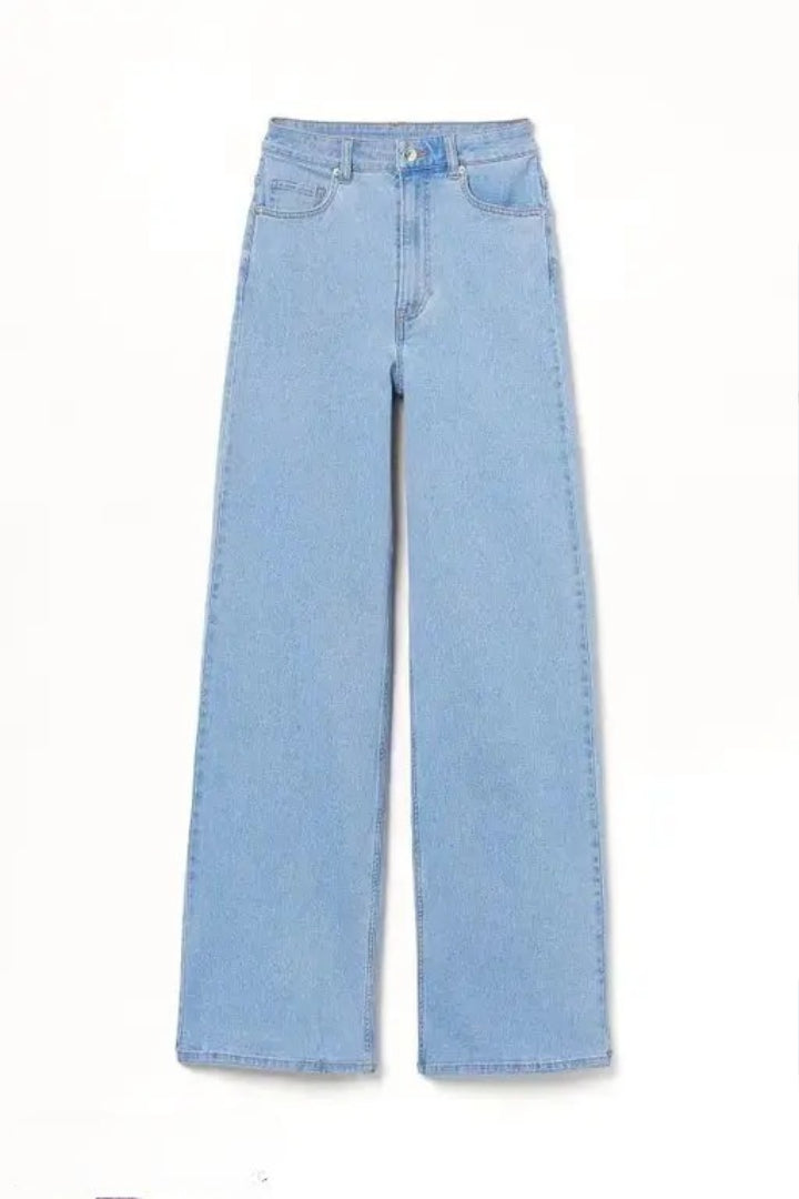 H&H ICE BLUE DENIM WIDE LEG DENIM JEANS