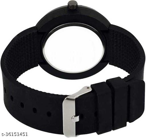 Ladies black metal analog watch