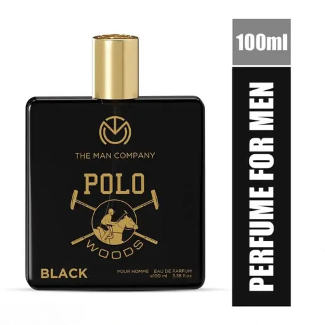 The Man Company Black Perfume - POLO Series | Premium Long-Lasting Deo Perfume Body Spray | EDP for Him