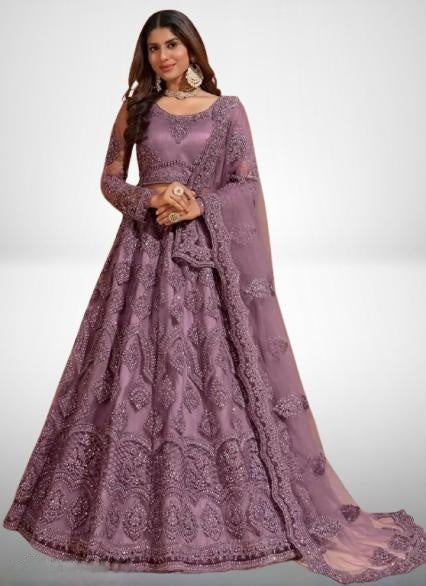 Net Embroidered Lahenga Choli