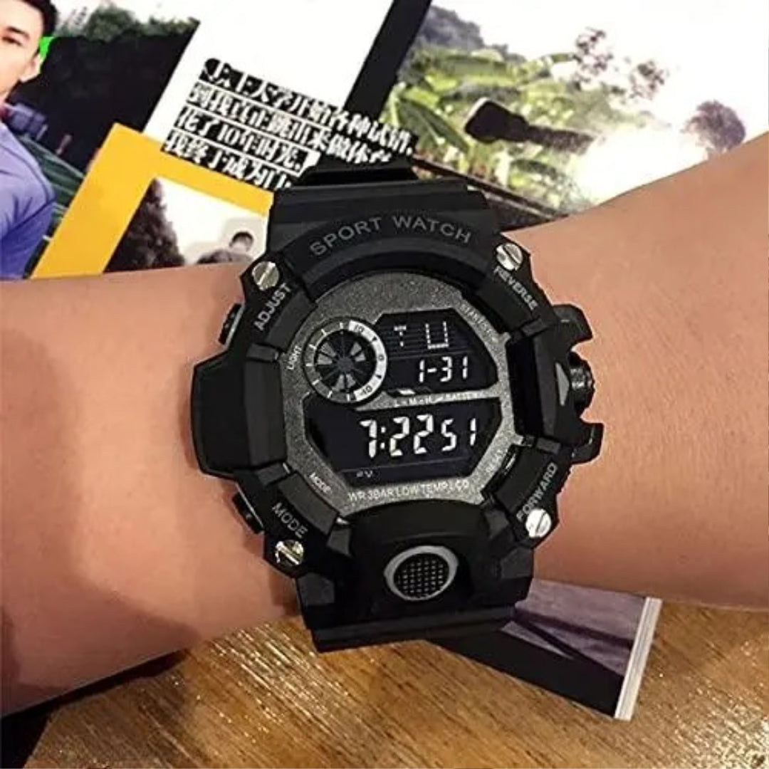 Unique Designed Waterproof Black Round Big Dial Digital Multifunctional Unisex Watch For Kids - Boys And Girls Digital Watch For Men and Boys Digital Watch - For Boys & Girls unixes suitable digital sports watch