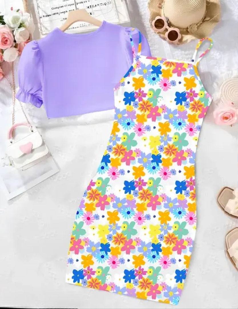 TWO PIES MIDI DRESS FOR GIRLS FOR PARTY WEAR