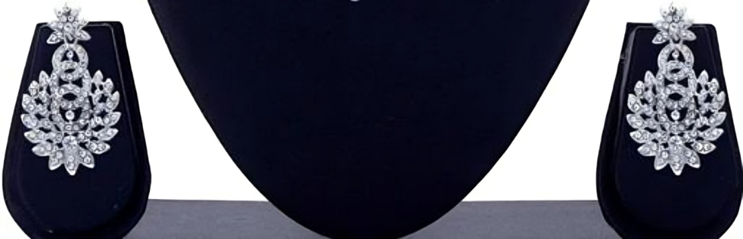 Rhodium Plated Jewellery Set White Austrian Diamond