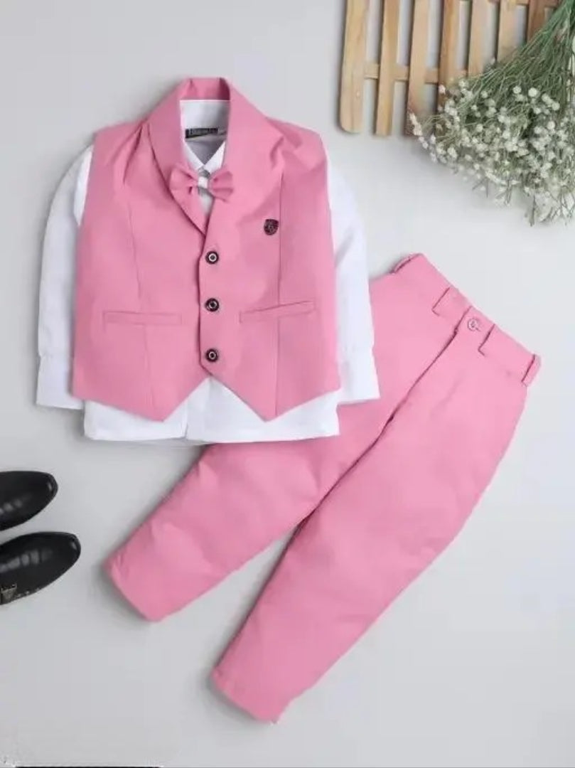 Boys Festive & Party, Formal, Wedding Shirt, Waistcoat and Pant Set