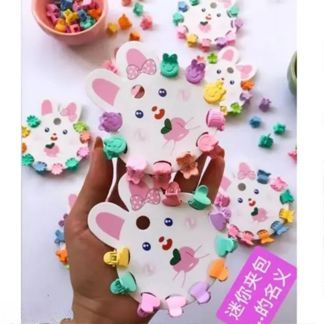 COMBO SAME AS PHOTO Girls Hair Accessory Set Hair Elastic Ties Cotton Seamless Multicolor Hair Rubber Bands Flower Hair Clips Claws and Hair Tools Assorted Ponytail Holders for Baby Toddler Kids