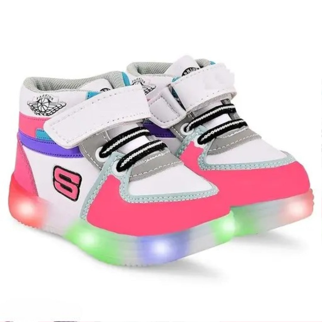 Kids Unisex Fashionable LED Lights Unisex Sneakers and Walking Shoes for Boys and Girls