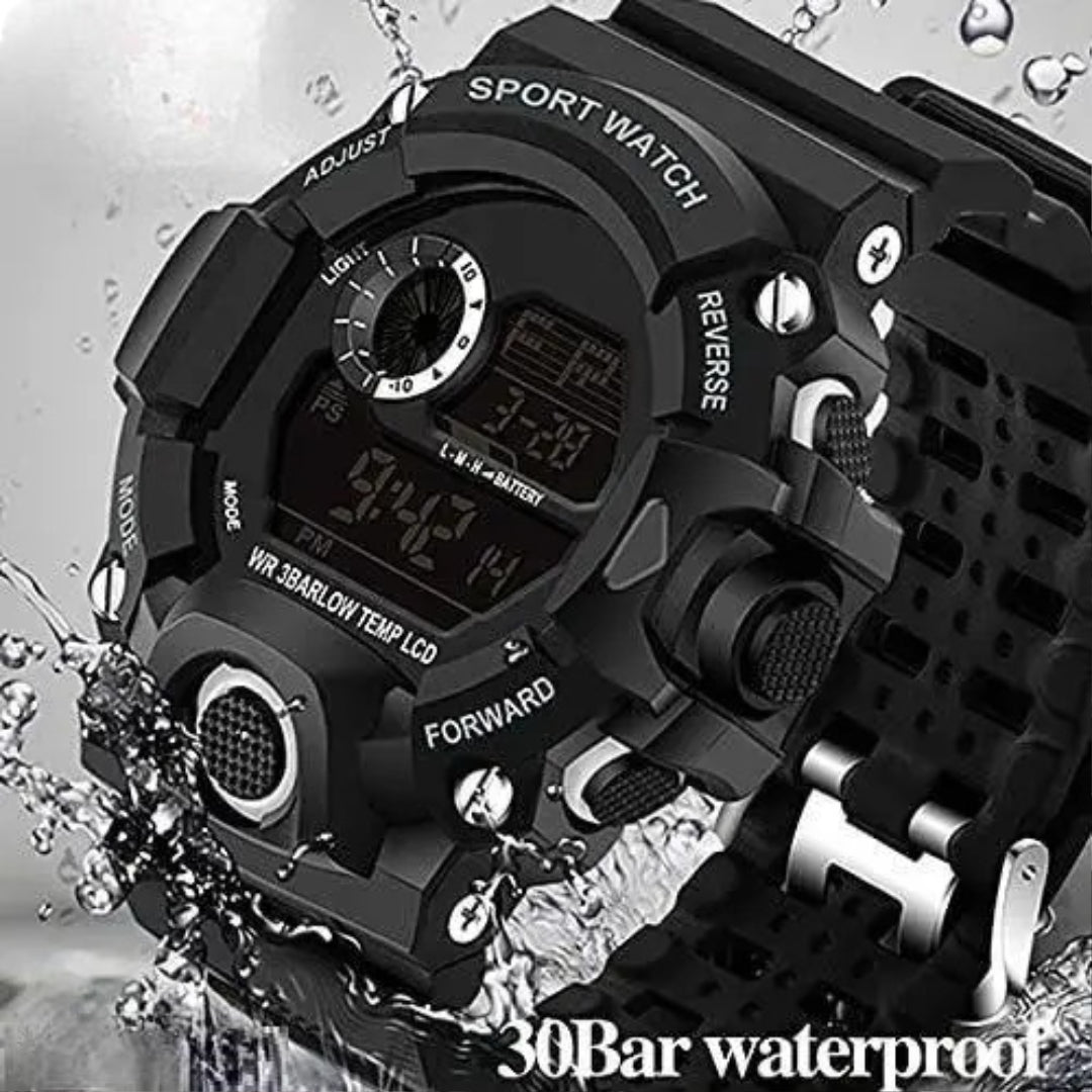 Unique Designed Waterproof Black Round Big Dial Digital Multifunctional Unisex Watch For Kids - Boys And Girls Digital Watch For Men and Boys Digital Watch - For Boys & Girls unixes suitable digital sports watch