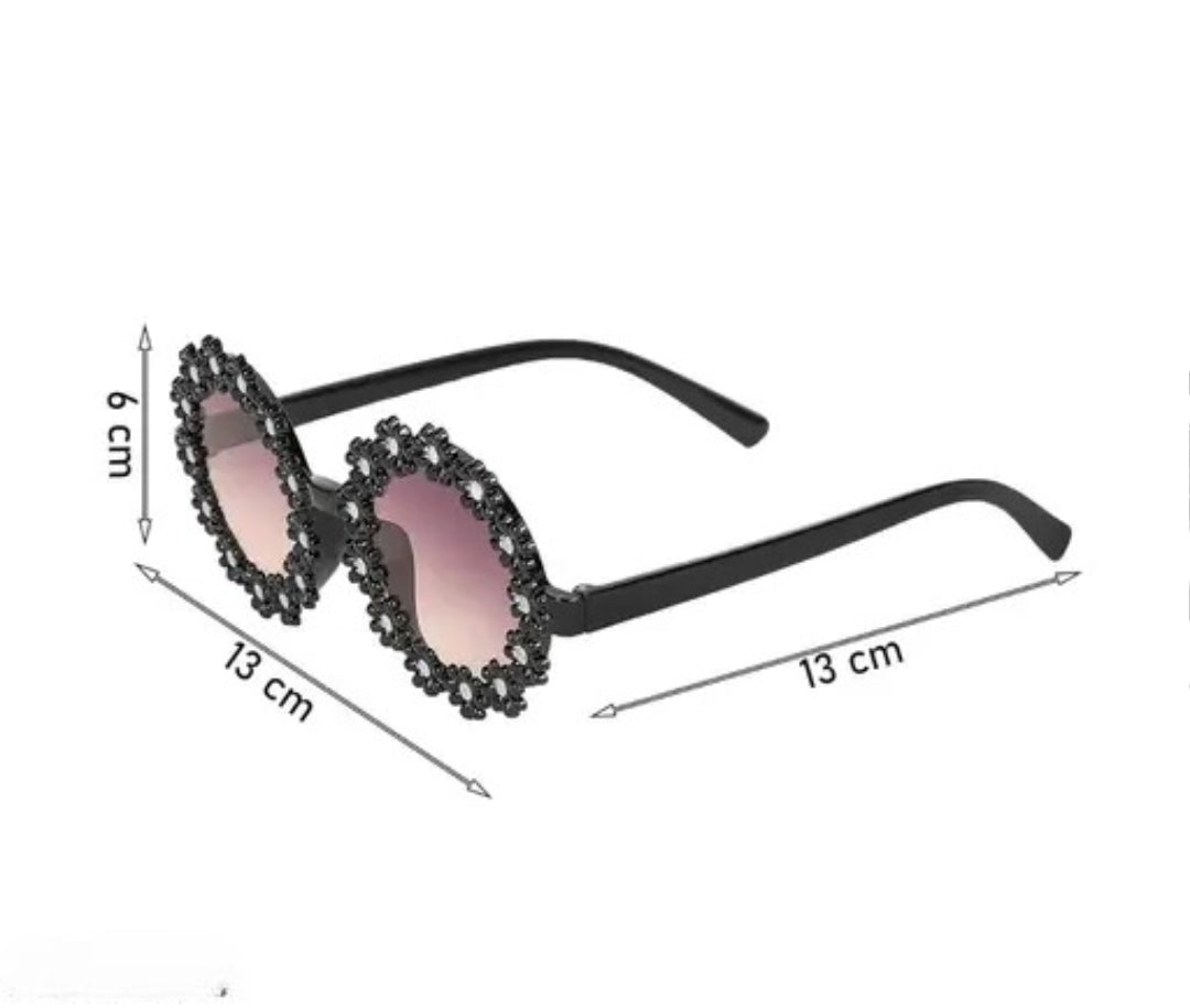 1st Class 2pc Combo Flower Style Kids Sunglasses Best For Birthday Gift For 5-14 Year