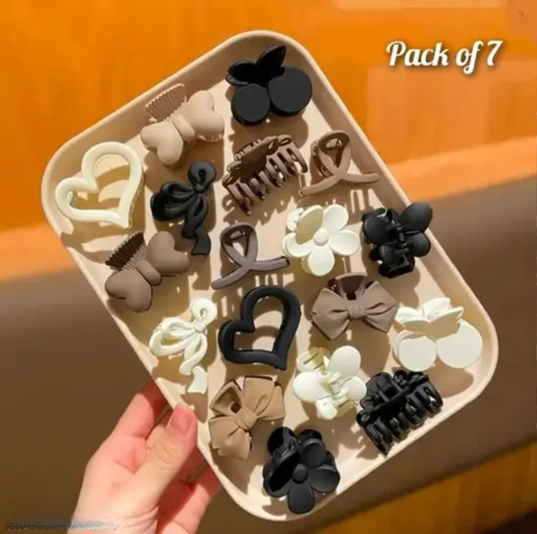 HAIR CLAW MATTE COFFEE SMALL THIN HAIR ACCESSORIES FOR KIDS AND GIRLS