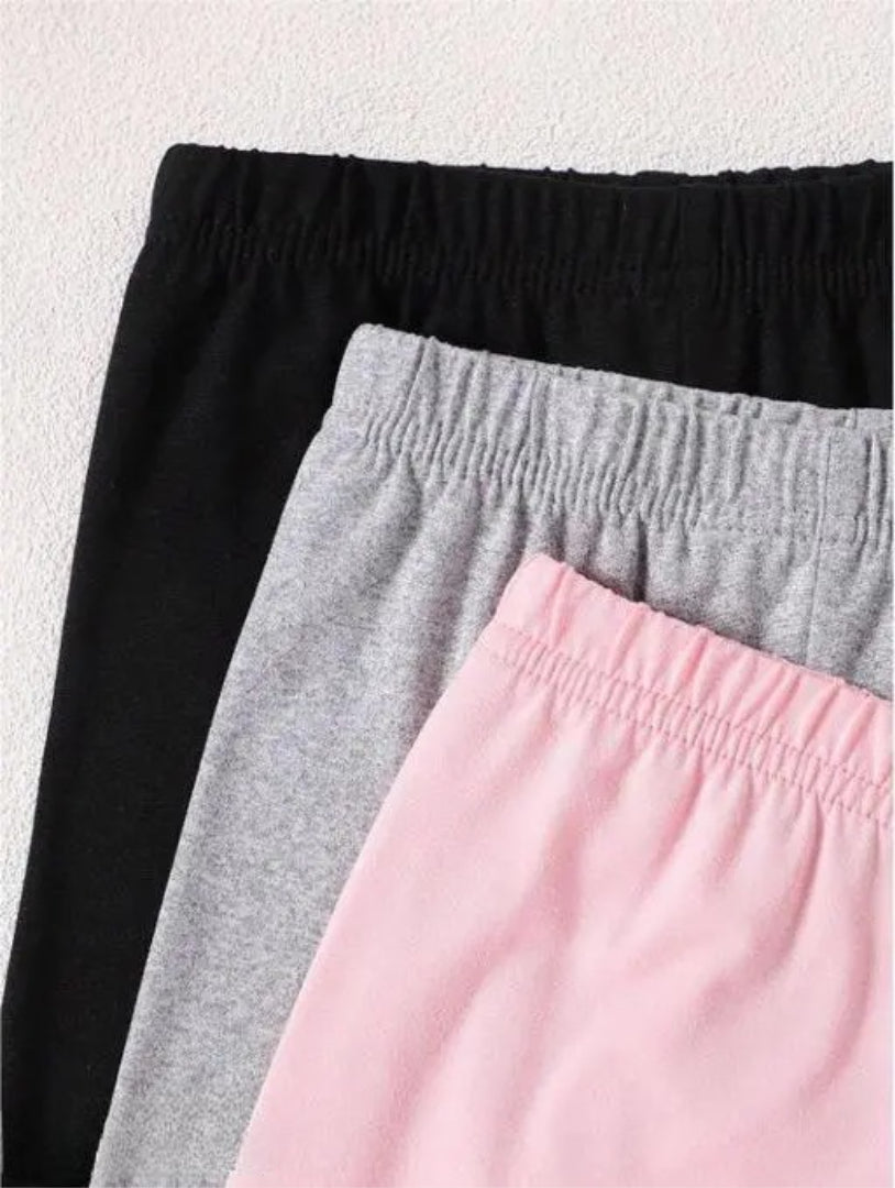 MANOHUNT Girls Multicolour Cotton UNICORN Shorts & Capris Pack of 3 | Girls Regular Shorts