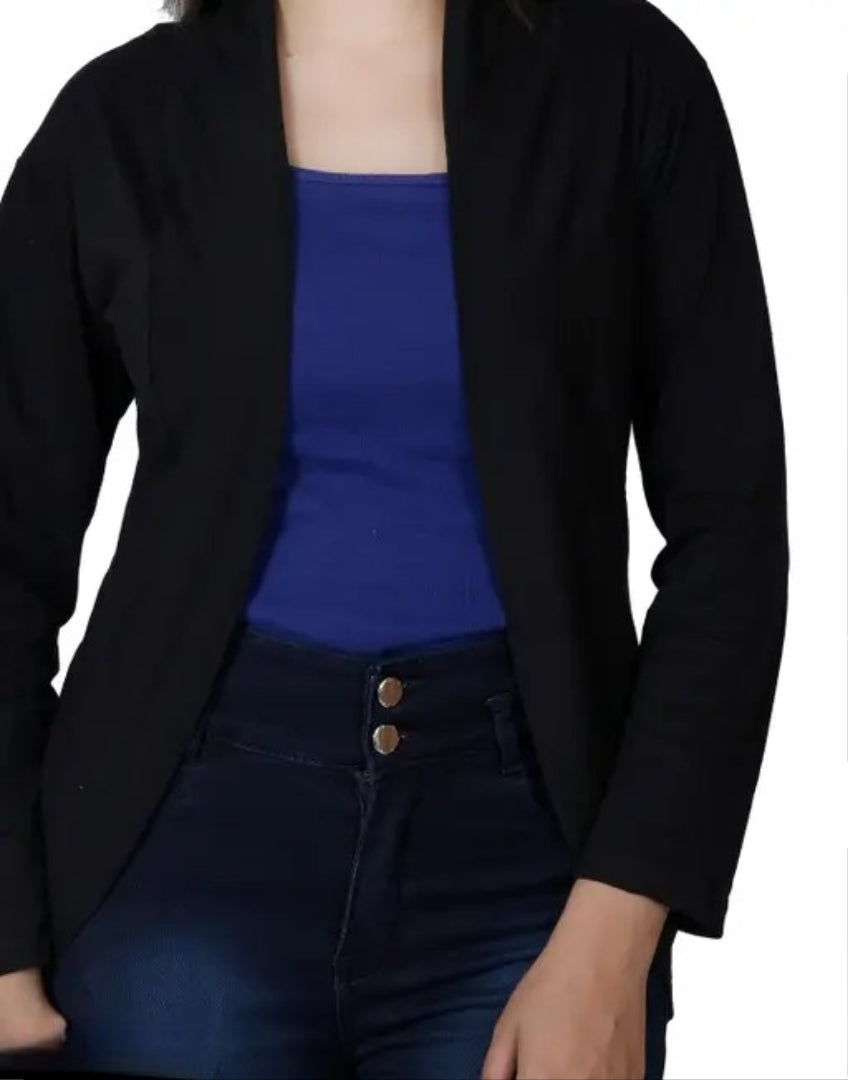 Women's plane Full Sleeve Shrug