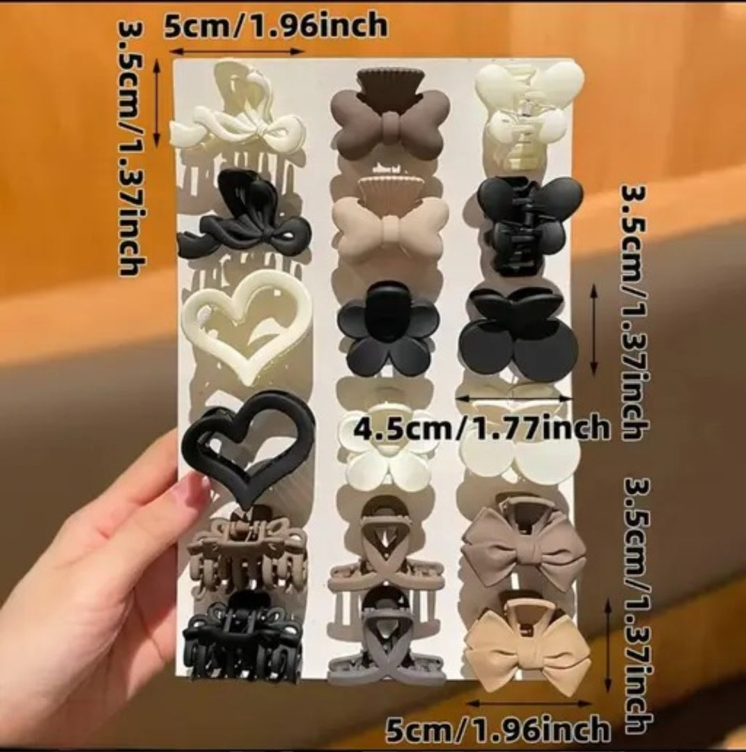 HAIR CLAW MATTE COFFEE SMALL THIN HAIR ACCESSORIES FOR KIDS AND GIRLS