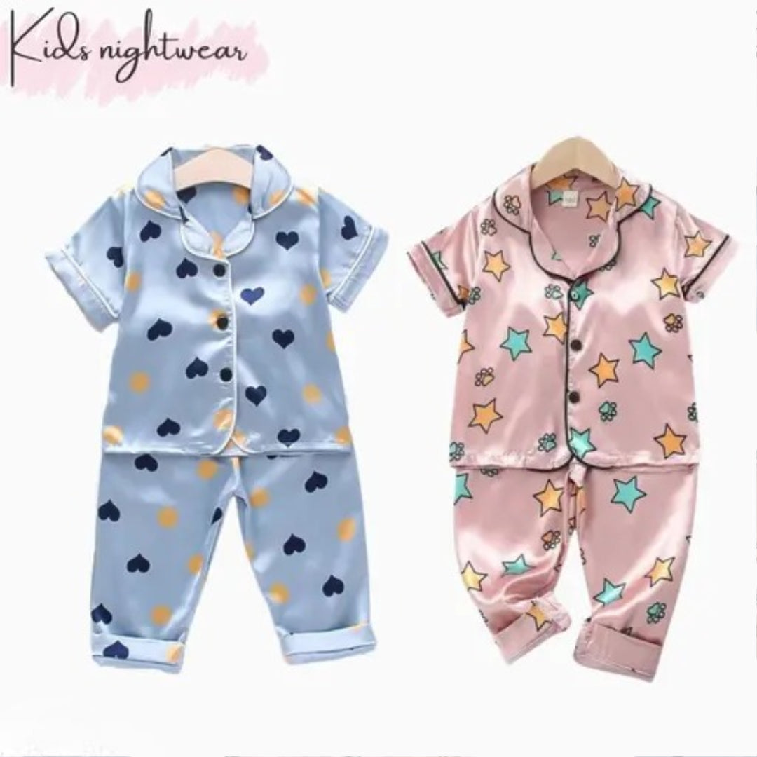 Unisex Cotton Full Sleeve Kids Nightwear/Nightdress/Sleepsuit Combo /kids night wear/boys night set/girls night set/boys 2 year night set/3 year night dress/4 year night dress/5 year night dress/6year night dress/printed dress/SHIRT+PAJAMA/7 years