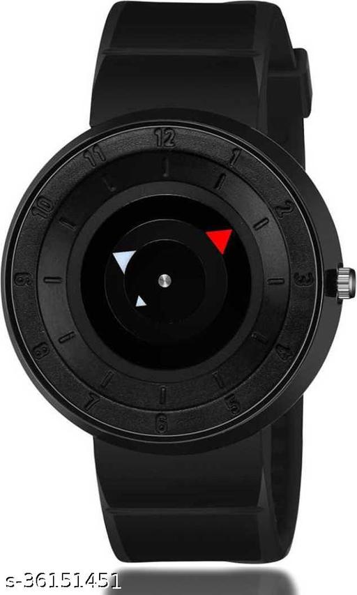 Ladies black metal analog watch