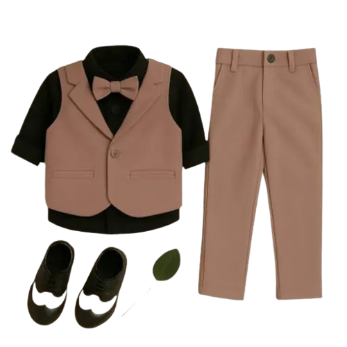 Cute Baby Boys Festive & Party, Wedding, Formal Blazer and Pant Set Baby Boys & Baby Girls Party(Festive) Shirt Pant, Bow Tie, Waistcoat || Indian baby boy blazer set || Baby boy wedding outfit || India Baby formal Suit Set || Baby boy party wear dress