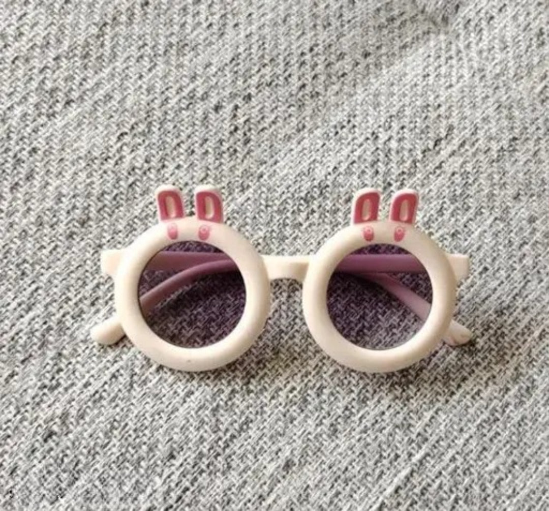 Trendy Kids Goggles, Stylish for Boy's and Girls, Round Style - Milky white tea slices, Suitable for 3-8 Years