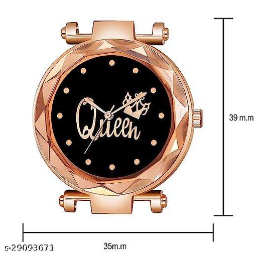 Trendy Women Black Metal Analog Watch (Pack of 2)