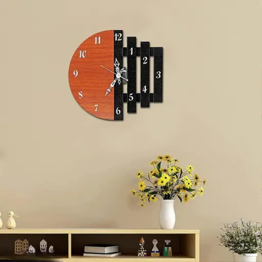 ZAWOOD Wall Clock Perfect Wooden Round Shape